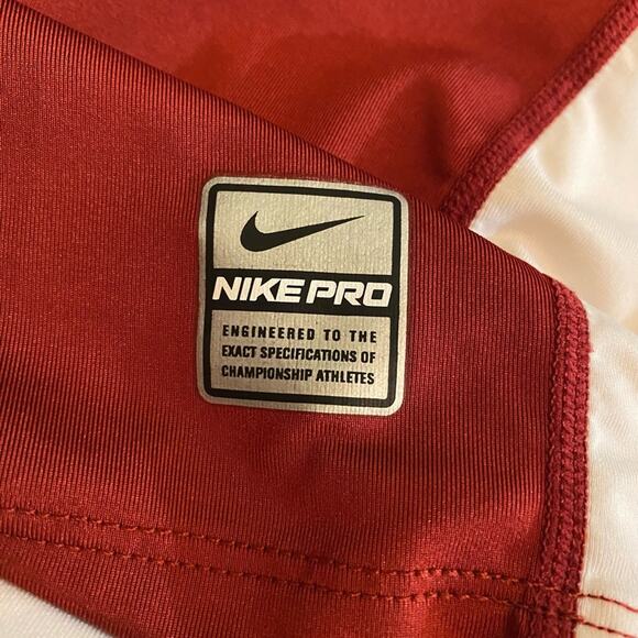 Nike Pro Tight Dri Fit Size XXL Red White - Picture 7 of 8